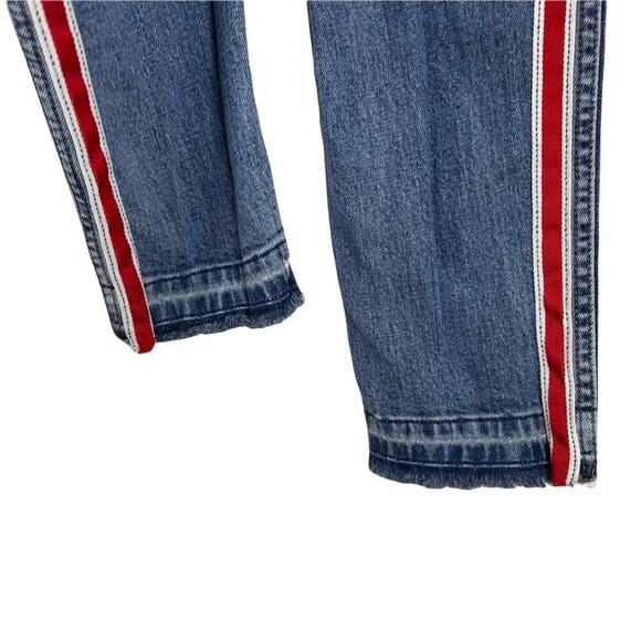 Revice | Ruby Tuesday Racer Stripe Raw Hem High Rise Jeans 26 - Picture 14 of 15